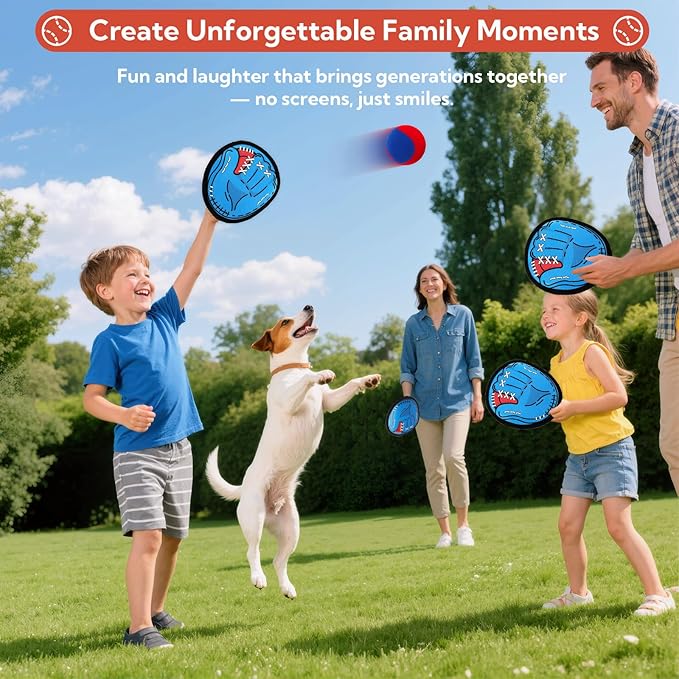 Toss and Catch Ball Game Set, Kids Toddler Baseball Glove & Catch Ball Toys,Kids Sports & Outdoor Play Toys for Family,Outside Toys for 3 4 5 6 7 8 9 10+Year Old Boys Girls Birthday Gifts