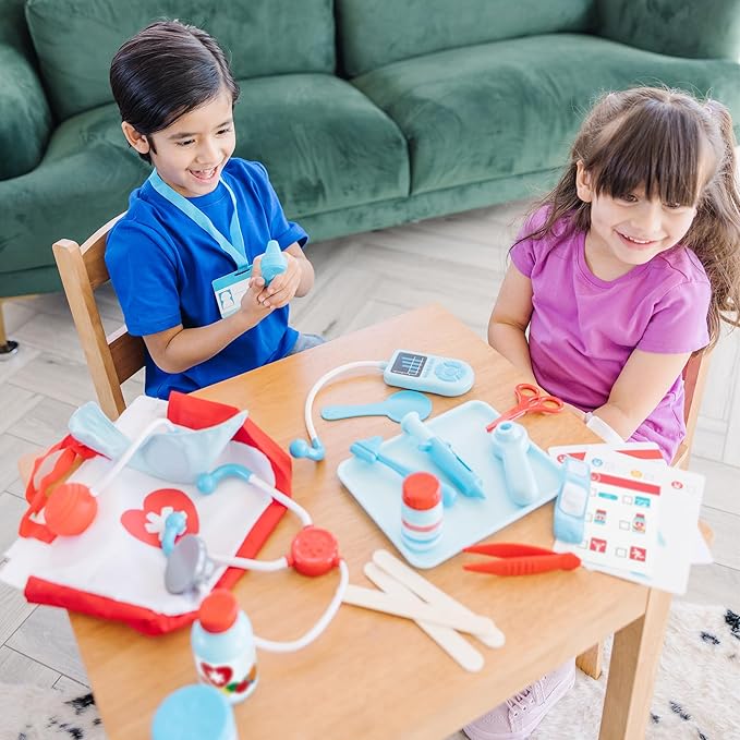 Melissa & Doug Get Well Doctor’s Kit Pretend Play Set – 25 Toy Pieces for Preschool Girls, Boys Doctor Role Play Set, Doctor Kit for Toddlers and Kids Ages 3+