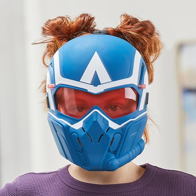 Marvel Studios Captain America Brave New World Flight Vision Mask, Roleplay Toy, Super Hero Toys for Kids 5 and Up