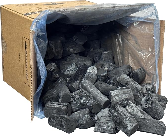 The Bincho Grill Binchotan Charcoal for Japanese BBQ. Natural Hardwood High-Grade Yakitori and All Types of Grills. (9.9 lbs / 4.5 kg) Black