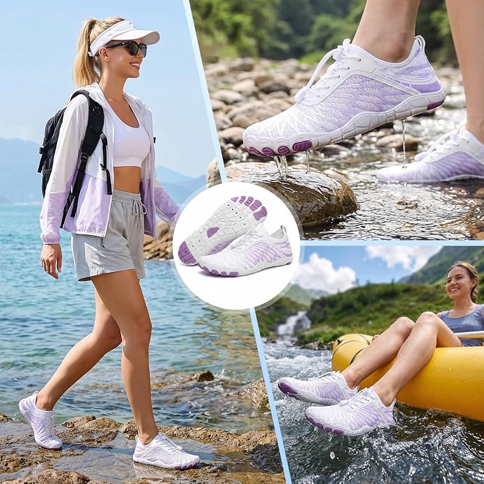 ELETON Barefoot Shoes Women Men Footwear, Wide Toe Box Hiking Zero Drop Non-Slip Quick-Dry River Boat Pool Beach Water Shoes, Lightweight Swimming Running Walking Sneakers Unisex