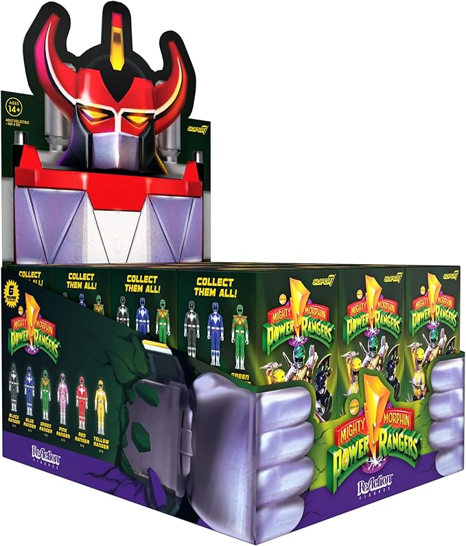 Super7 Mighty Morphin Power Rangers Blind Box Wave 01 - Blind Box Flat - Set of 12 Action Figures