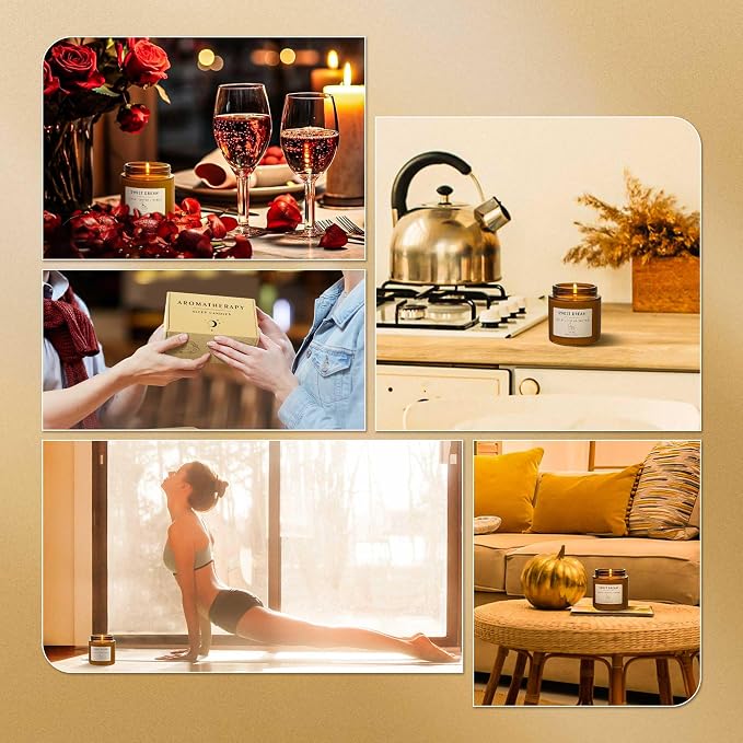 Scented Candles, BOYUJK Candles for Home, Scented Candle Set for Stress Relief and Promote Sleep, Candle Gifts for Women and Men (1.1lb, 480g)