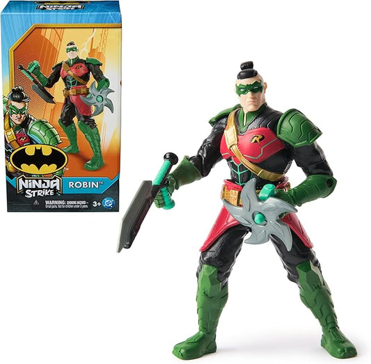 DC Comics, Batman™ Battle Clash 6” Ninja Strike Robin Action Figure with 2 Ninja Accessories, Super Hero Kids Toys for Boys and Girls Ages 3 & Up