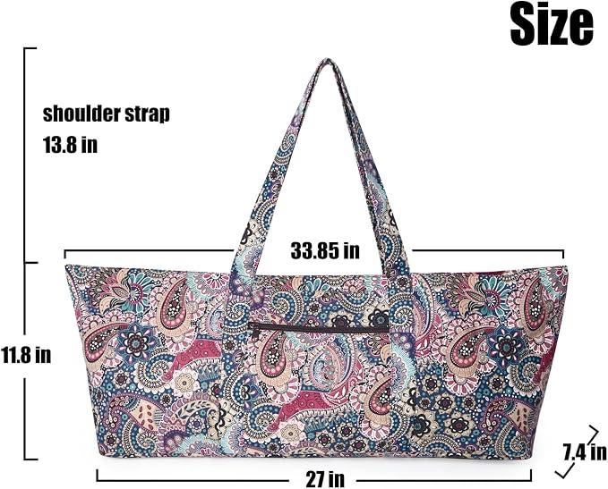 IwIeIaIrI Yoga Mat Bag for Women with Large Size Pocket and Zipper Pocket,Yoga Bag Mat Carrier Holder Fits Most Your Stuff,Yoga Accessories Gifts