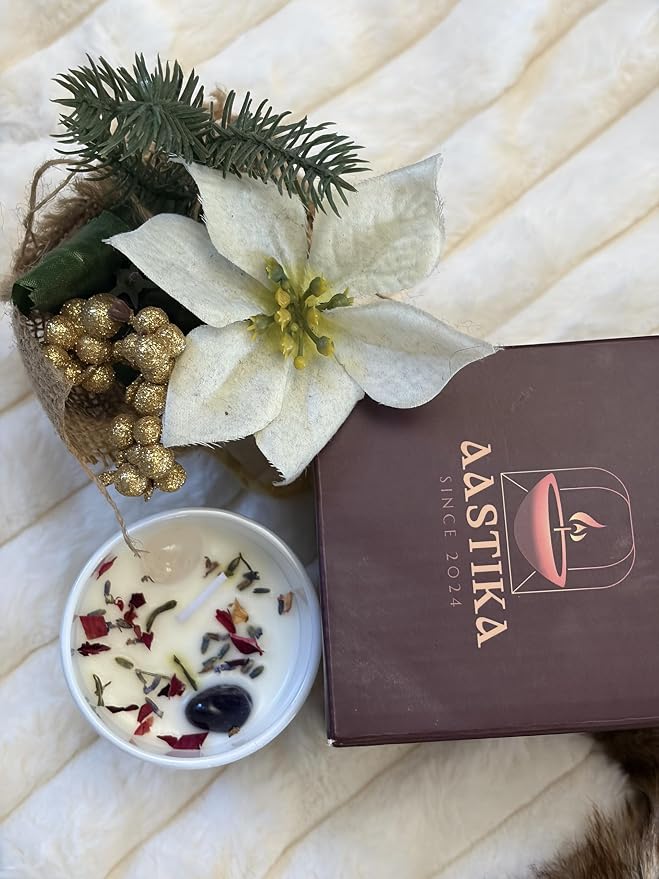 Aastika- Eucalyptus 100% Organic Soy Wax Candle – Scented, Aromatherapy Jar Candle, 5 oz