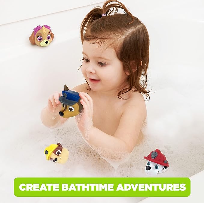 Ginsey Nickelodeon's PAW Patrol Bath Squirters, PVC, PAW Patrol Bath Toy Set, Multicolor, 4-Piece, Kid