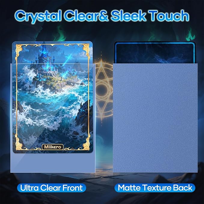 500 Count Card Sleeves, Matte Magic Card Sleeves, Smooth Shuffle & Tear Resistant, Fit for MTG, TCG, CCG (Light Blue)