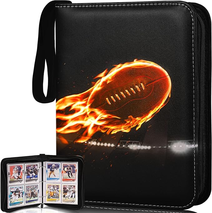 RONMONG Football Card Binder,2025-2026 Sports Trading Card with Sleeves Holder Album,440 Pockets Rugby Card Holder Sheets Display Storage Protectors for Collectors Boys and Girls Gift