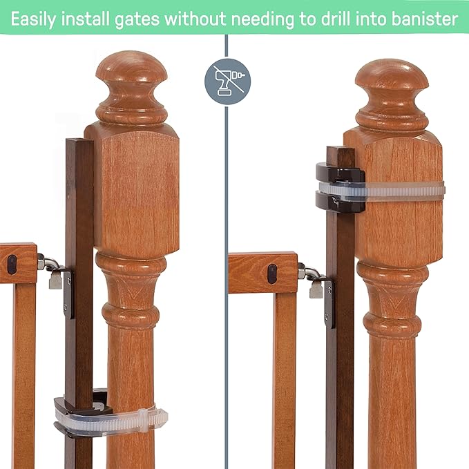 Summer Infant Banister to Banister Gate Mounting Kit - Fits Round or Square Banisters, Accommodates Most Hardware & Pressure Mount Baby Gates up to 37” Tall, Gate Sold Separately