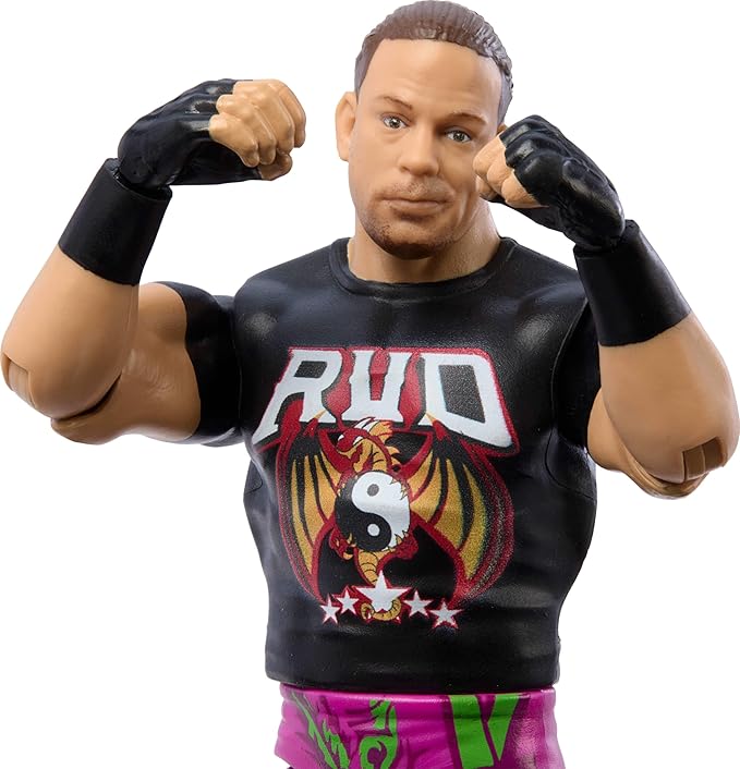 Mattel WWE Rob Van Dam Action Figure, Main Event Series #151 6-inch Collectible with 10 Articulation Points & Life-Like Look