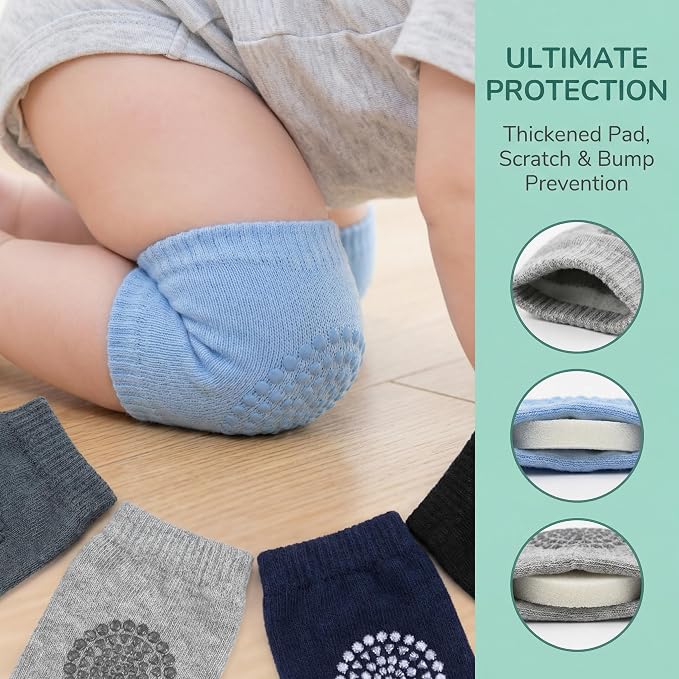 Little World Baby knee Pads for Crawling - Anti Slip Unisex Baby Knee Protectors - Toddler Knee Pads Gift Idea for Baby