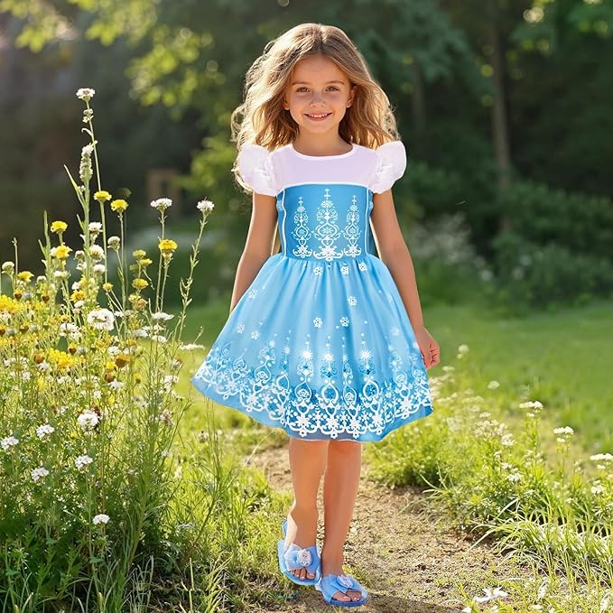 Meland Princess Dress Up for Girls 3-6, Dress Up Clothes for Girls with Princess Shoes Toy, Birthday Gift for Toddlers Girls
