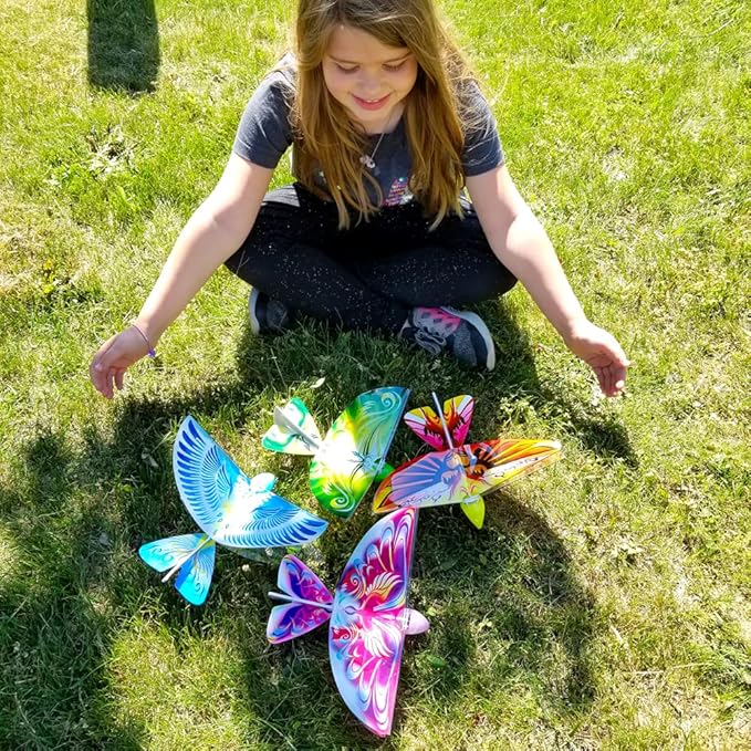 MUKIKIM eBird Green Parrot - Flying RC Bird Drone Toy for Kids. Indoor/Outdoor Remote Control Bionic Flapping Wings Bird Helicopter. USB Recharging.