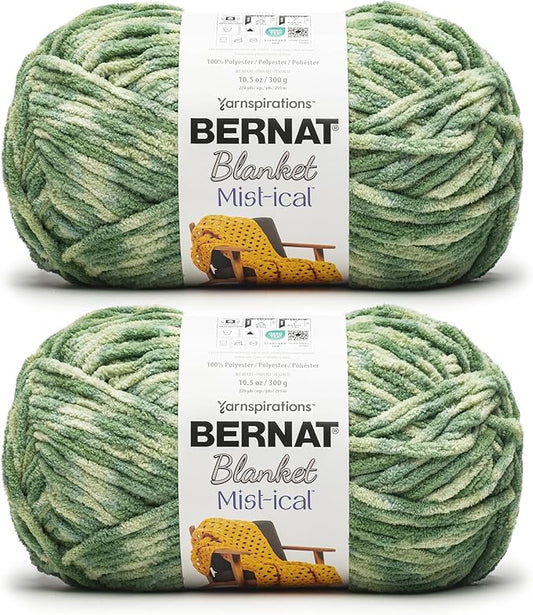 Bernat Blanket Mist-ical Fresh Green 2 Pack of 300g Yarn