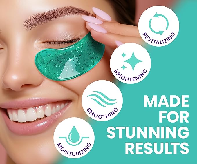 Stylia Under Eye Patches for Puffy Eyes and Dark Circles (30 Pairs) - Marine Collagen Under Eye Mask with Retinol, Vitamin C, Hyaluronic Acid, Pearl Extract - Eye Masks for Dark Circles and Puffiness