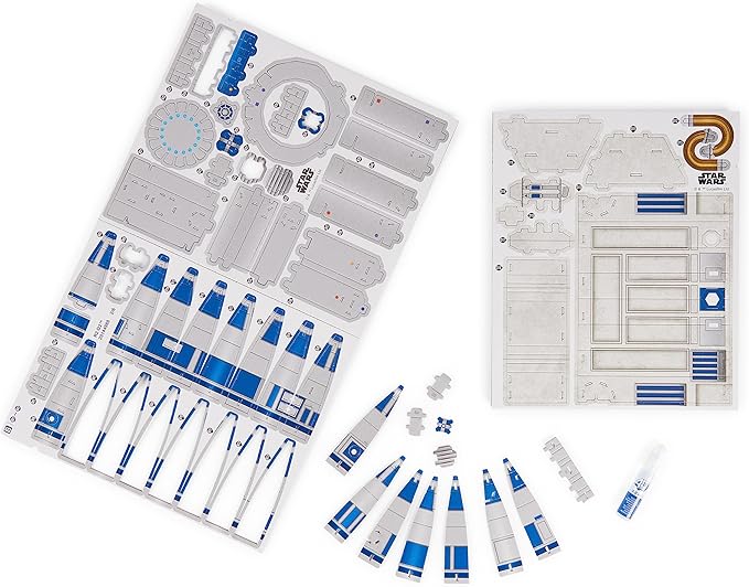 4D Build Star Wars R2-D2 Cardstock 3D Model Kit, Star Wars Gifts, Toys Desk Décor for Fans & Collectors, Adults & Teens 12+