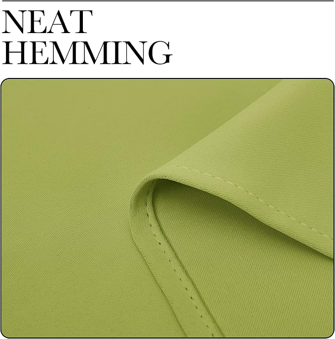 NICETOWN Blackout Curtains for Living Curtains, Fresh Green, 1 Pair, 34-inch W x 84-inch L, Home Decorations Thermal Insulated Solid Pole Top Blackout Drapes for Living Room