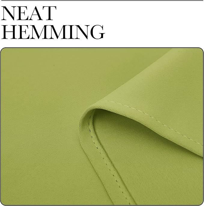 NICETOWN Fresh Green Blackout Curtains 48 inches Long for Bedroom, 42" Wide, 2 Panels, Home Decorations Thermal Insulated Solid Rod Pocket Blackout Drapes for Cafe, Nursery