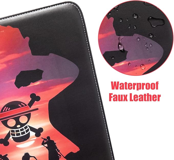 Trading Card Binder for One Piece Cards,9 Pocket with 60 Sleeves up to 1080 Cards One Piece TCG Card Binder,Waterproof Card Storage Book with Sleeves,One Piece for Card Display Case