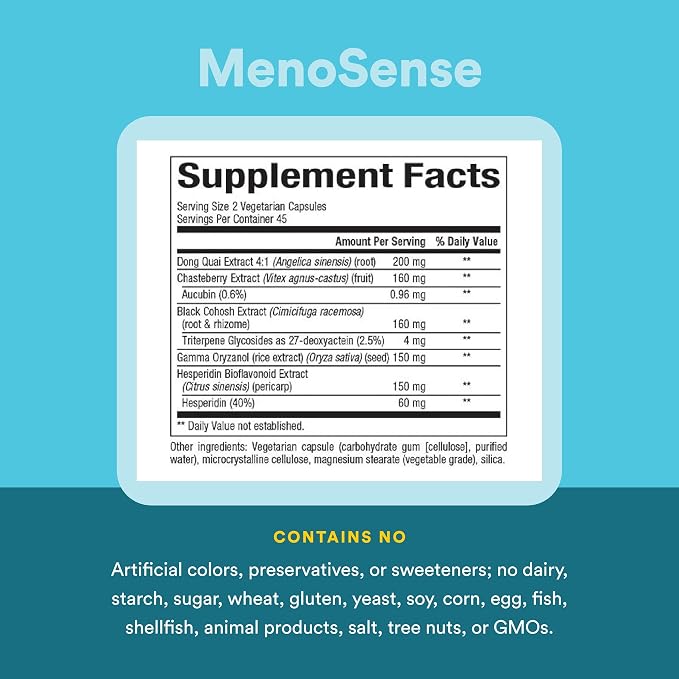 Natural Factors Menosense Veg-Capsules, 90-Count