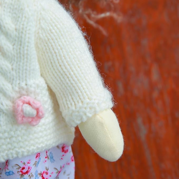 Handmade Waldorf Girl Rag Doll - Amber, 12" Soft Plush, Ideal First Doll for Babies & Toddlers