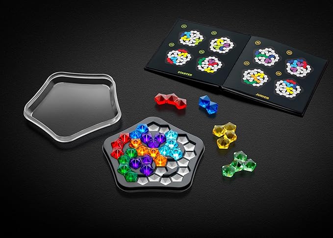 SmartGames IQ Deluxe: Pentagon - The New IQ Series from SmartGames Featuring 120 Challenges in a Deluxe Travel Case for Ages 14 - Adult