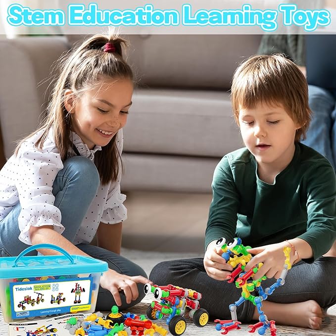 STEM Building Toys for 3 4 5 6 7 8+ Year Old Boys Girls Birthday Gifts 130 PCS Preschool Educational Toys Building Blocks for Kids Age 3-5 4-6 6-8 Stem Kits Activities Creative Games