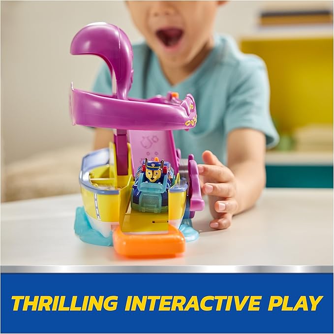 PAW Patrol Pup Squad Octopus Rescue Playset, 2.5-Inch Chase Toy Car & Baby Octopus Figure, Pretend Play Kids Toys for Boys & Girls Ages 3 and Up