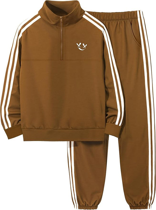 MIGU Boys Clothes for Boys Outfits Set Half-Zip Pullover Sweatshirt and Sweatpant 2pcs Boys Tracksuit