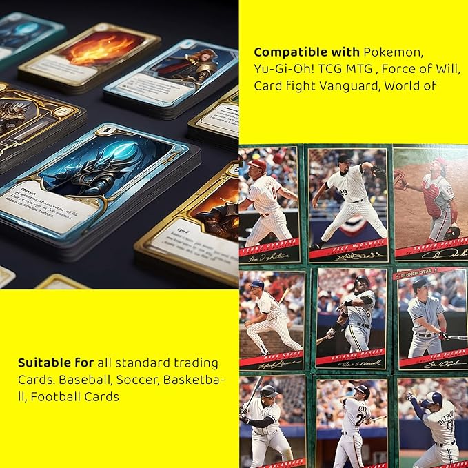 Zipper Cards Binder for 900-Pocket Sports Trading Cards, Premium Baseball Football Basketball Cards Book Album With Removable Sleeves for MTG & TCG Cards - Gifts for Girls and Boys