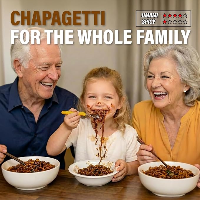 Nongshim Chapagetti, Black Bean Jajangmyeon Korean Ramen Noodles, 10 Pack | Black bean instant noodles with roasted chunjang sauce, onion-garlic notes, chewy sauce-coated finish