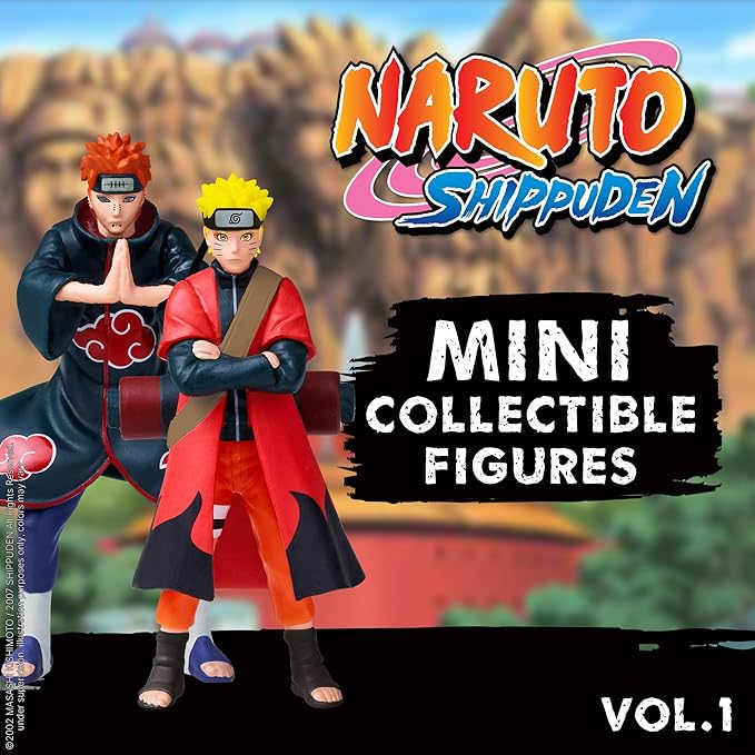 Naruto Shippuden Collectible Mini Figures 8-Pack Deluxe Box – Multiple Assortments with Naruto, Sasuke, Kakashi, Itachi & More Characters (Assortment B)