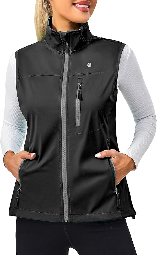 Little Donkey Andy Women's Lightweight Vest Windproof Sleeveless Jacket | Cycling Windproof Vest, Water-Repellent Stretch Shell, Lightweight Tennis Running Outerwear, Golf Hiking Workout Sleeveless