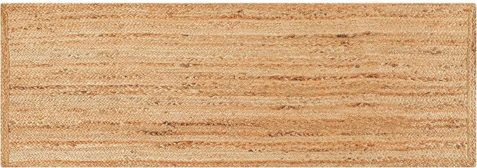 Hausattire Hand Woven Jute Braided Rug, 2'x6' – Natural, Reversible Boho Entry Area Rugs for Kitchen, Living Room I Farmhouse Indoor Outdoor Decorative Floor Rug, 24x72 Inches