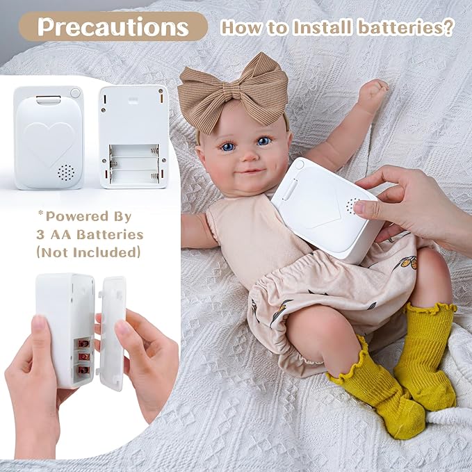 BABESIDE 3-in-1 Interactive Reborn Baby Dolls, 20Inch Cute Soft Vinyl Realistic-Newborn Baby Doll Poseable Real Life Lifelike Baby Dolls w/Doll Accessories for 3+ Year Old Girls