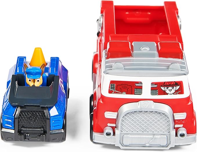Paw Patrol, True Metal Firetruck Die-Cast Team Vehicle with 1:55 Scale Chase Toy Car, Kids Toys for Ages 3 and up