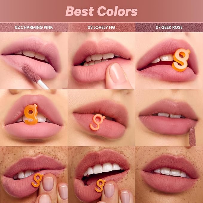 COLORGRAM NUDE BLUR TINT 05 VINTAGE RED | K-Beauty Makeup, Soft-Focus Matte Lip Stain, 2-in-1 Lip & Cheek