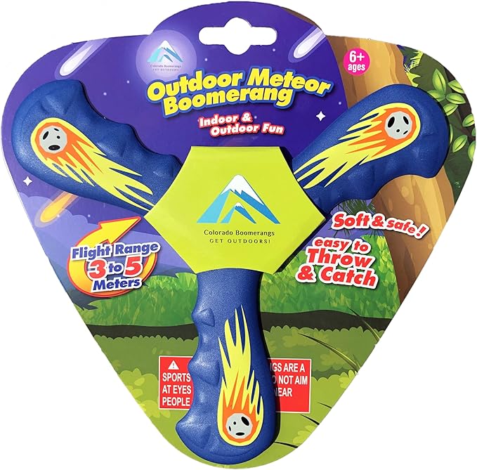 Comet and Meteor Boomerang 2 Pack - Comes with One Outdoor Meteor and One Indoor Comet Boomerang