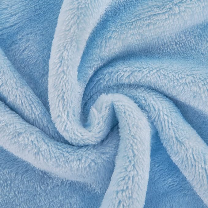 Light Blue Fleece Plush Throw Blanket 50"x70"for Couch Fuzzy Cozy Flannel | Super Soft Lightweight Microfiber Blanket for Sofa Bed bedroom Home Decor All Season,Birthday Gifts for Women Mom Adult