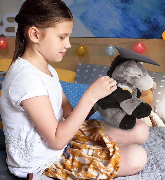 DolliBu Large Stuffed Animal Dress Up Set for Teddy Bear Toys - Costume Pack Has Unicorn, Santa Claus, Graduation Gown, Doctor Scrub Uniform, and Police Officer Clothes for Stuffed Animals - 5 Outfits
