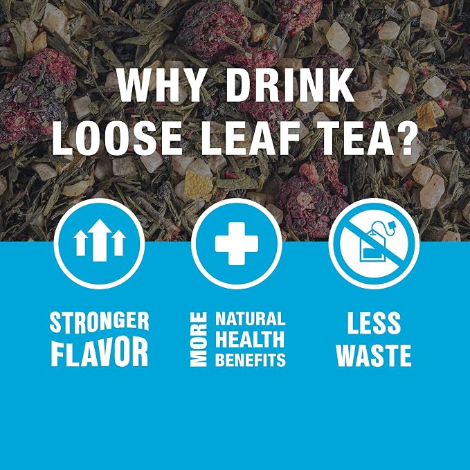 Tiesta Tea - Blackberry Bellini, Premium Loose Leaf Blend, Blackberry Citrus Green Tea, Medium Caffeinated, Refreshing Flavor, Hot or Iced, 20-25 Cups, 2.5oz Resealable Pouch