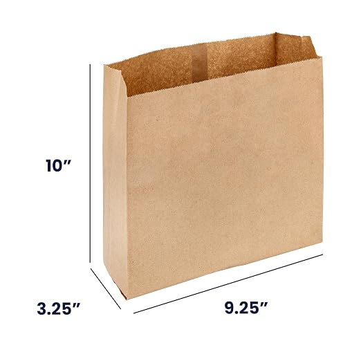 Hospeco HS-6141 Waxed Kraft Receptacle Liner Bags, 250 Count - Moisture-Resistant Feminine Hygiene Waste Bags, Fits Sanitary Disposal Units,9.25 x 10.5 x 3.25 in