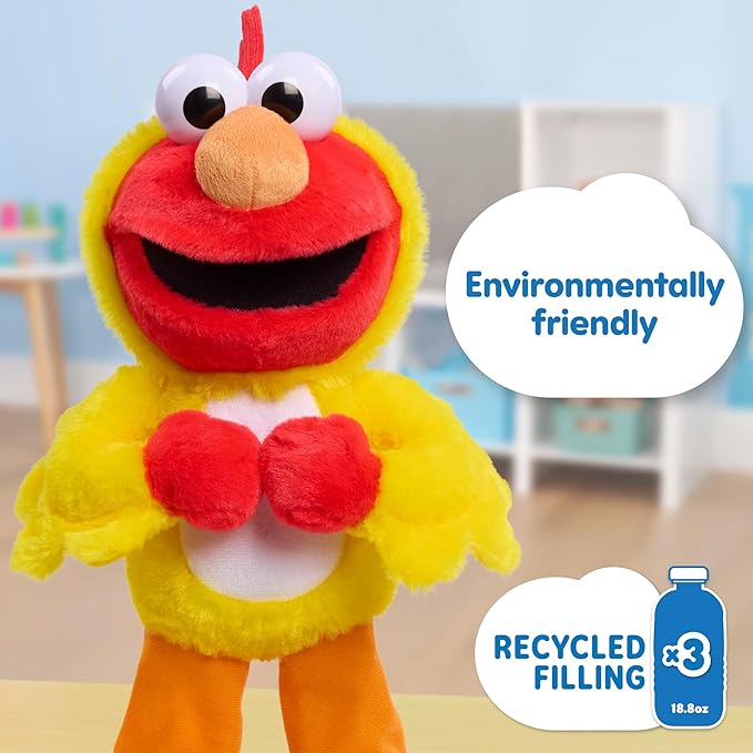 Just Play Sesame Street Chicken Dance Elmo Feature 13 Inch Plush, Dancing Plush, Stuffed Animal, Kids Toys for Ages 2 Up
