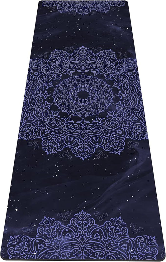 nuveti Yoga Mat Print Extra Thick TPE Non Slip Fitness Exercise Mat with Carrying Bag,72"x24" Extra Thick 6MM Exercise & Workout Mat for Yoga, Pilates Fitness and Floor Exercises