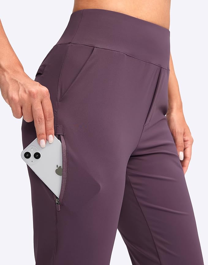 YYV Women's Golf Pants High Waist Stretch Ankle Pants with Pockets | Work Ankle Pants, Dress Pants with 4 Pockets, For Yoga Business Travel Casual