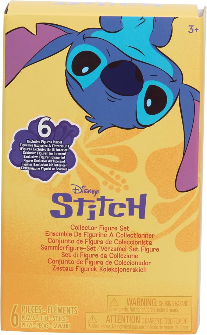 Disney Stitch That’s So Stitch Collector Figure Pack, 6 Exclusive 2-inch Collectible Figurines, Toy for Fans, Boys, Girls, Kids Ages 3 and Up by Just Play