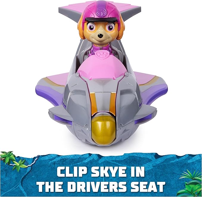 Paw Patrol Jungle Pups, Skye Falcon Vehicle, Toy Jet with Collectible Action Figure, Kids Toys for Boys & Girls Ages 3 and Up