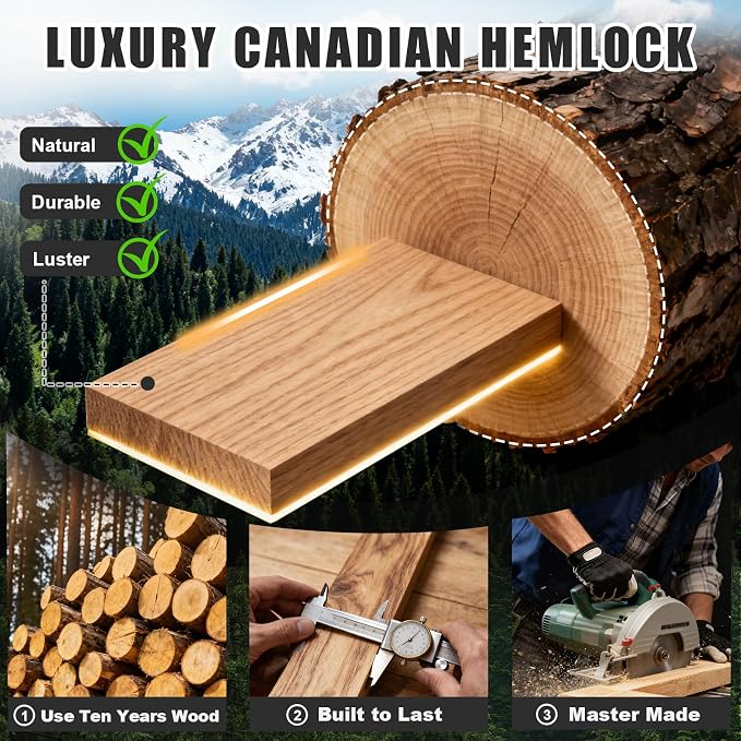 MEISSALIVVE Full Spectrum Sauna for Home, 1-2 Person Indoor Infrared Sauna Room with 10 Minutes Warm-up Heate, Canadian Hemlock Wood Indoor Dry Heat Sauna with Bluetooth and Tempered Glass