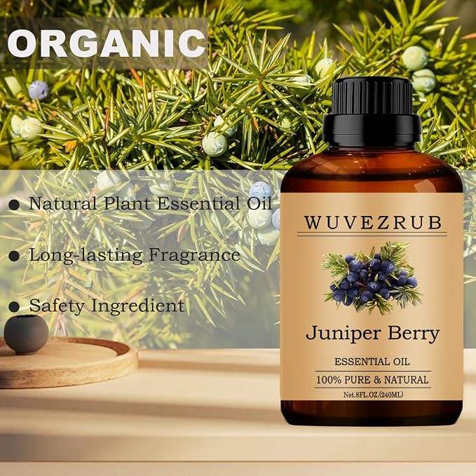 Juniper Berry Essential Oil 240ML, 100% Pure and Natural for Aromatherapy Diffuser - 8 Fl Oz